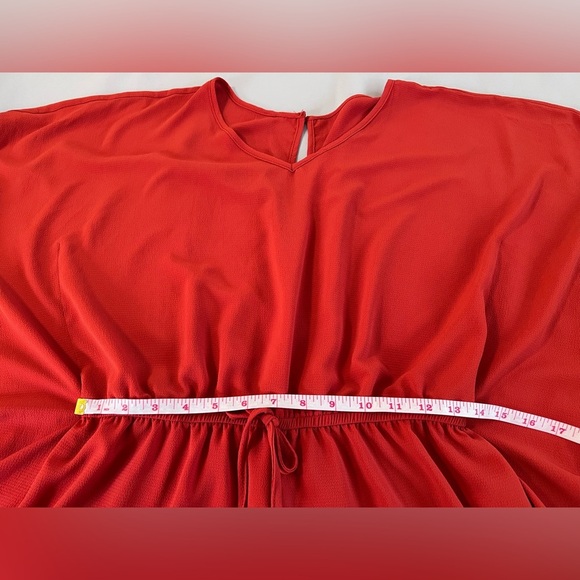 Women's Short‎ Sleeve Romper - Brick Red Sz Medium butterfly style - Picture 3 of 9